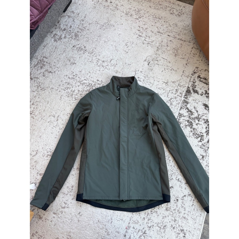 Oakley Mens Cycling Softshell Jacket‎ Green Full Zip Fleece Lined Size Large